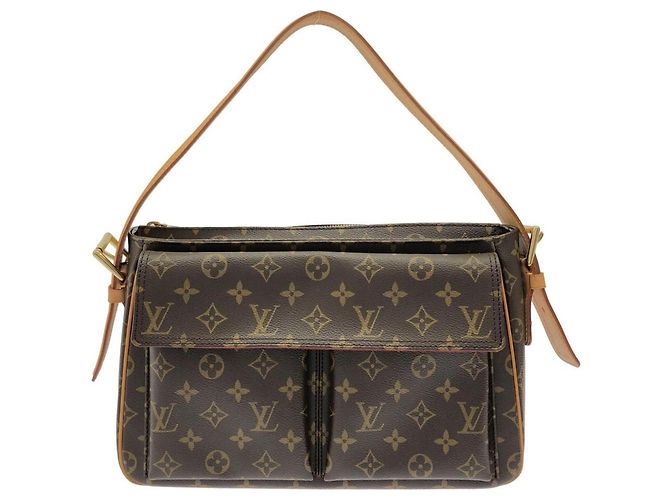 Bolsa de Ombro Louis Vuitton Monogram Viva Cite GM Marrom