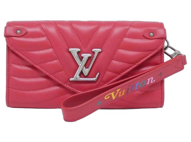 Cartera larga de cuero Rouge Louis Vuitton Roja