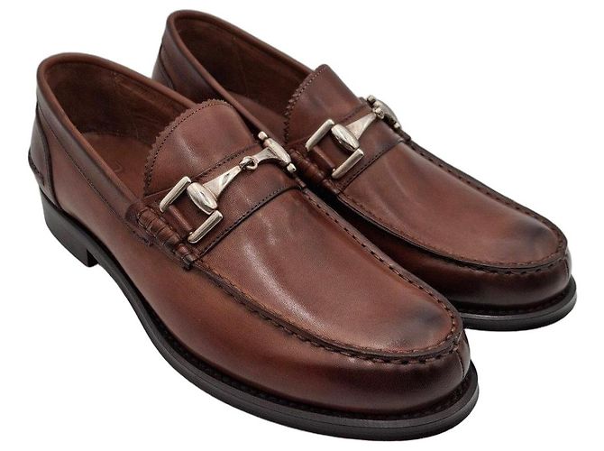 Autre Marque Mocassino in pelle marrone Brecos