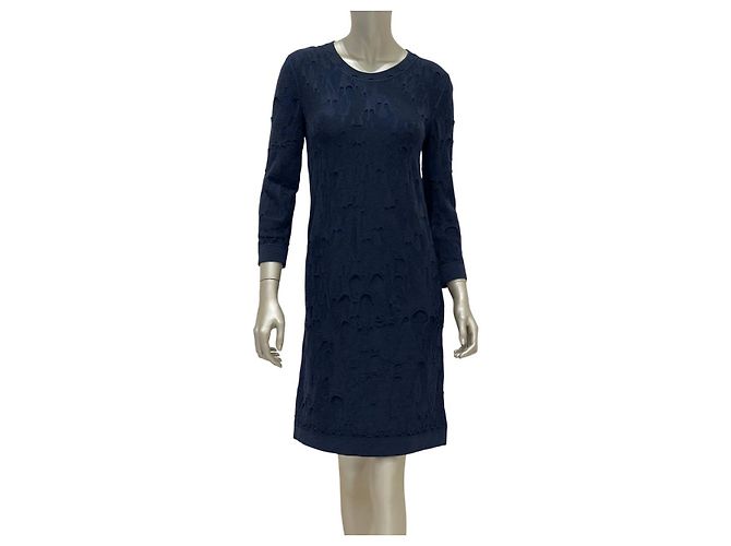 Timeless Dunkelblaues Wollkleid CHANEL Größe 38 gebraucht
