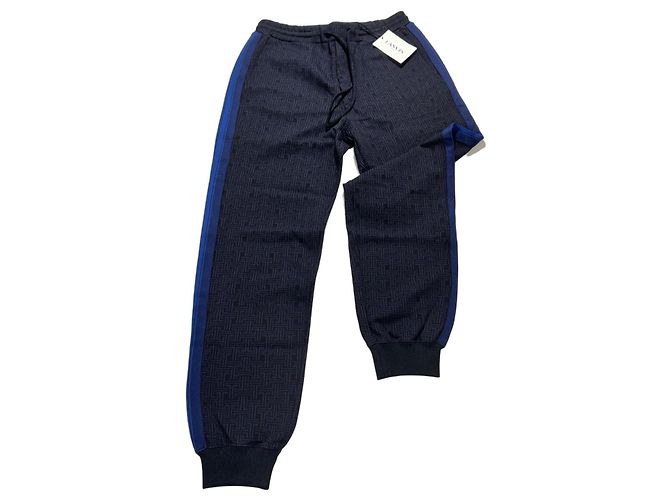 Lanvin Monogram Jogging Pants Navy Blue Dark blue