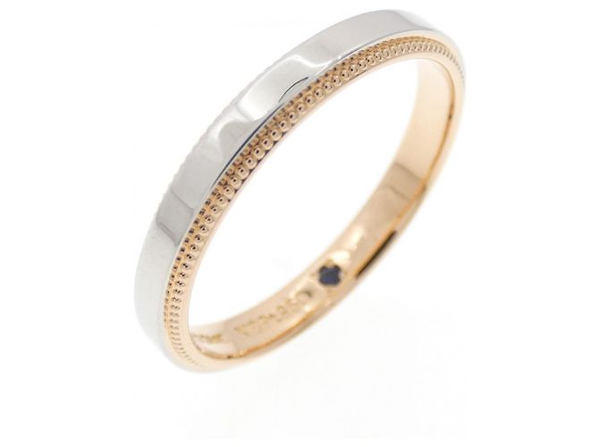 Autre Marque Vendome Au750 Pink Gold Platinum Ring Golden