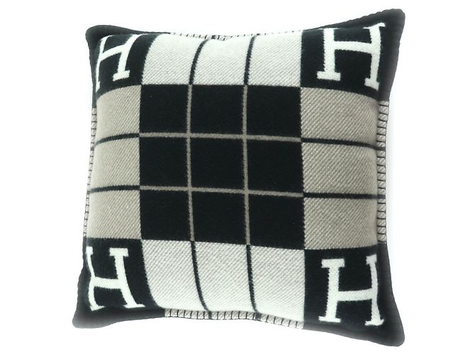 Hermès Hermes Avalon III Wool Cushion Black 