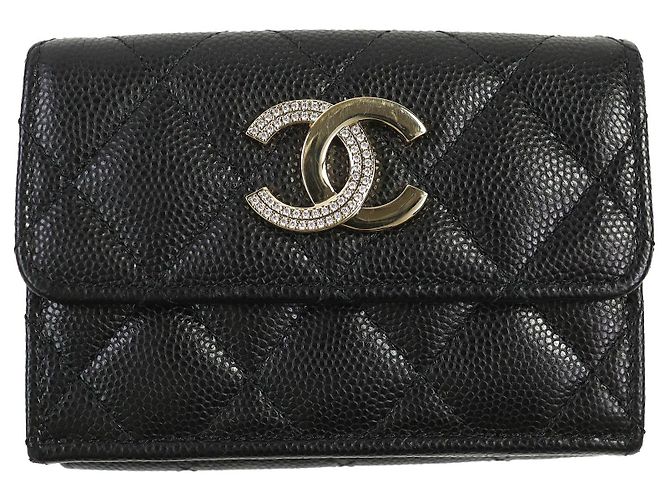 Timeless Cartera CHANEL COCO Mark Matelasse Caviar Negro