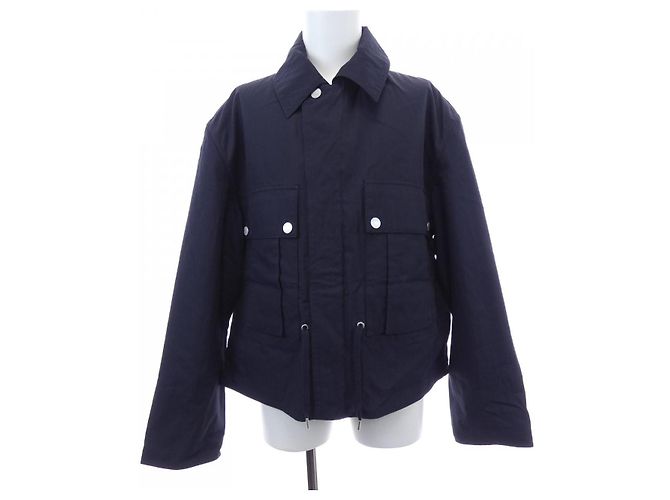 Hermès Hermes Leather Jacket Blue Navy blue