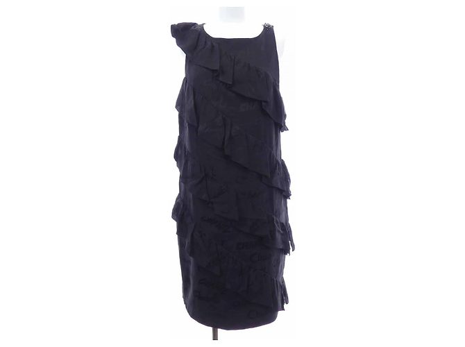 Timeless Mono de seda Chanel Negro
