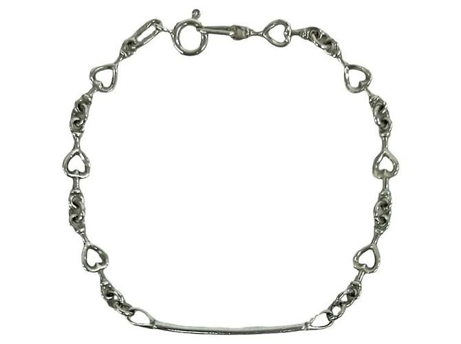 Tiffany & Co Bracciale Tiffany Vintage Heart Link ID Argento
