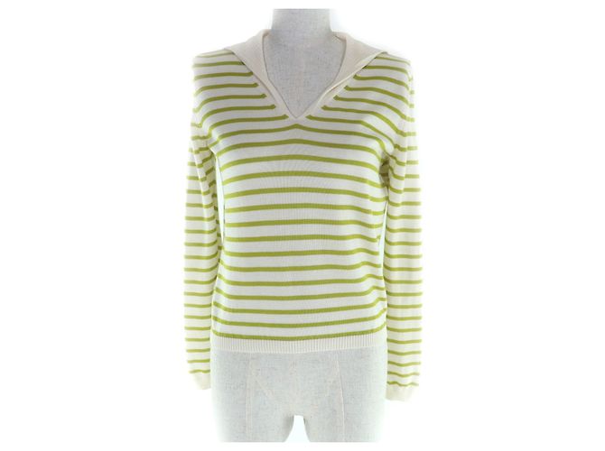 Christian Dior Knit Silk Top White