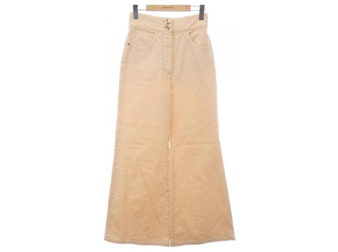 Timeless Jeans de denim Chanel Laranja