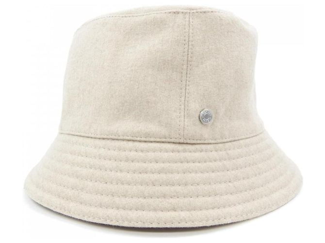 Hermès LA PARISIENNE H PASSANT Calvi 100% Kaschmir Hut Beige