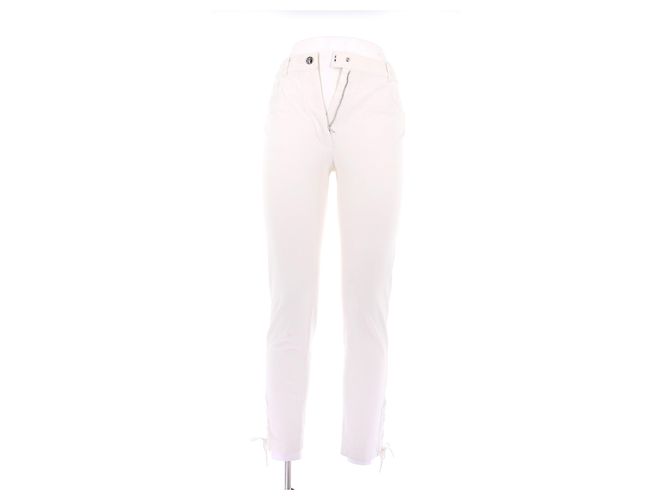 Vaqueros Chanel blancos de algodón Talla 34 