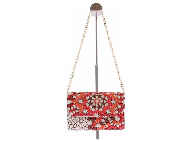 Autre Marque SARAH's BAG Bolsa de pérolas vermelha Vermelho