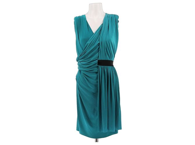 Emanuel Ungaro Seidenkleid Blau Größe 40