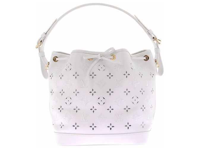 Noe Louis Vuitton Bolsa Noé em couro branco