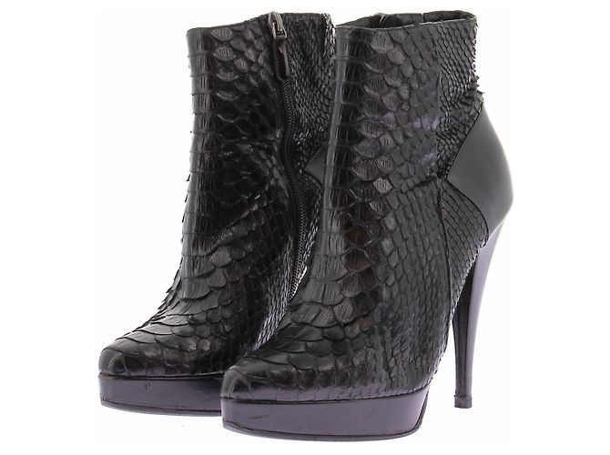 Barbara Bui Botines negros de pitón