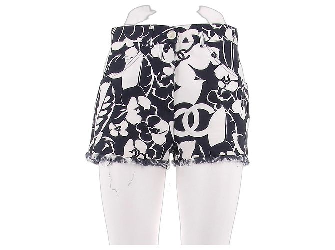 Chanel Shorts marinho/branco Azul marinho