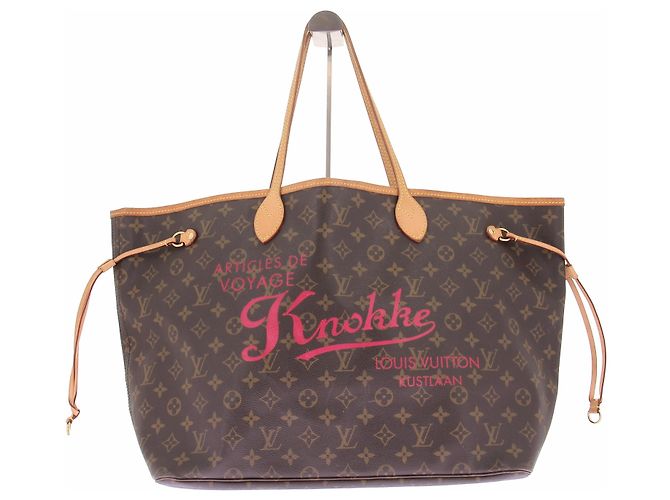 Louis Vuitton Neverfull en toile enduite Marron