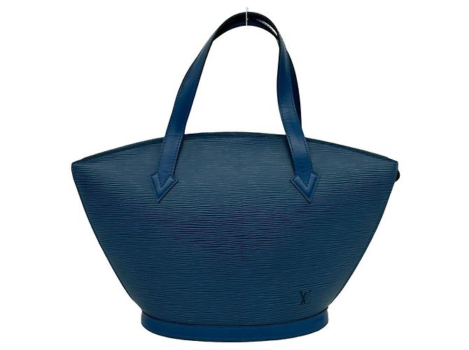 Borsa Louis Vuitton Vintage Saint Jacques in pelle Epi Blu