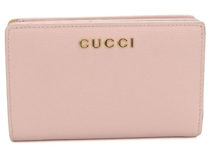 Cartera bi-fold rosa Gucci