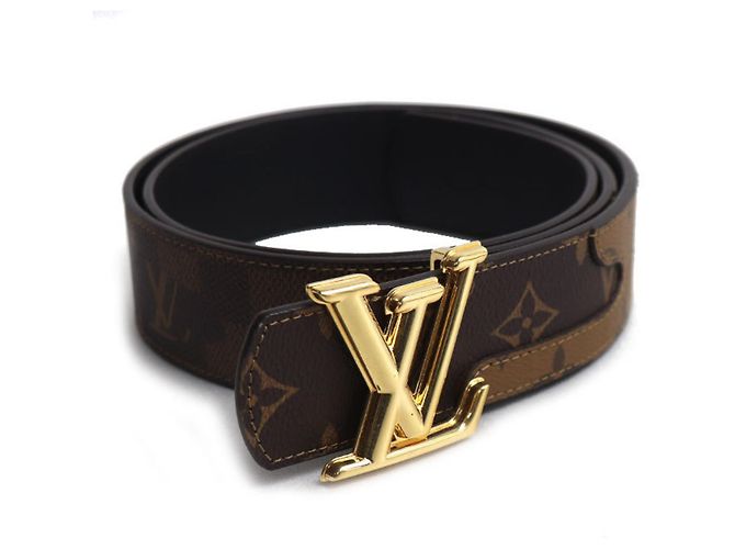 Cinturón reversible Louis Vuitton LV Dimension Castaño