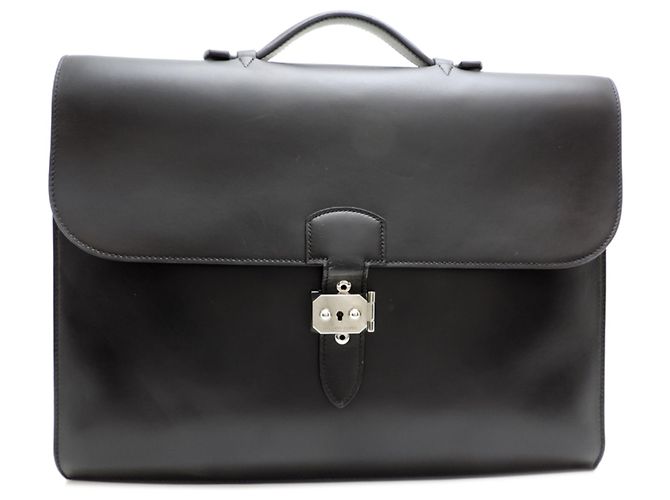 Hermès Hermes Sac à Dépêches 38 Briefcase Noir