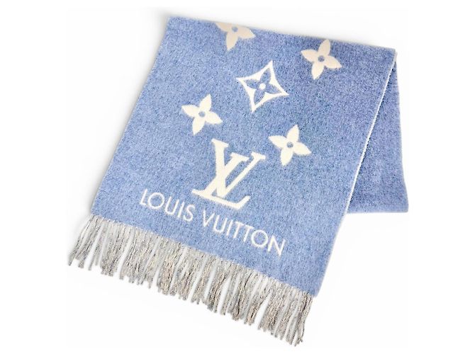 Stola in cashmere blu Louis Vuitton