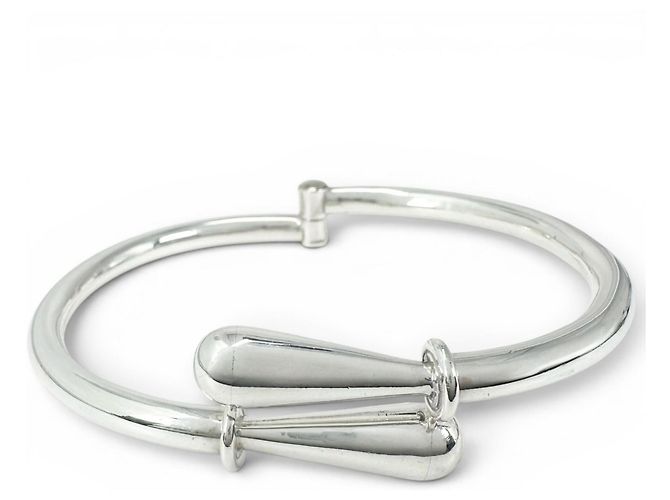 Tiffany & Co. Mexican Hinge Silver Bangle Silvery