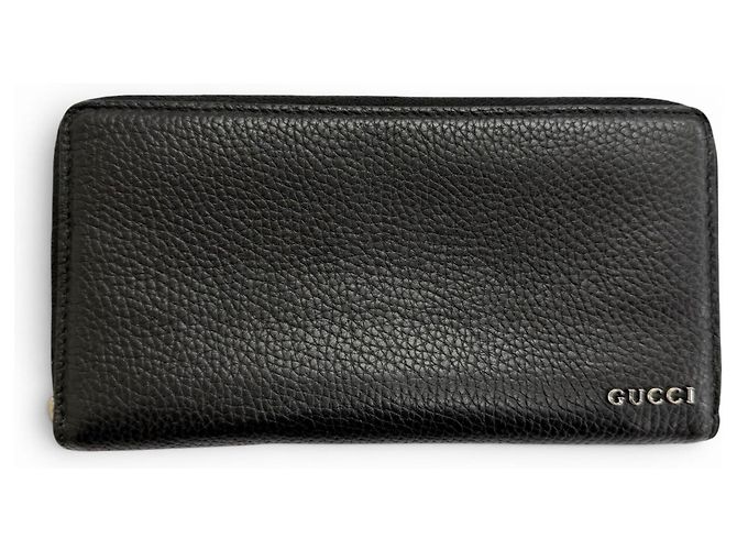 Gucci Black Leather Long Wallet