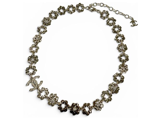 Collana Chanel I25C Coco Mark Flower Rhinestone D'oro