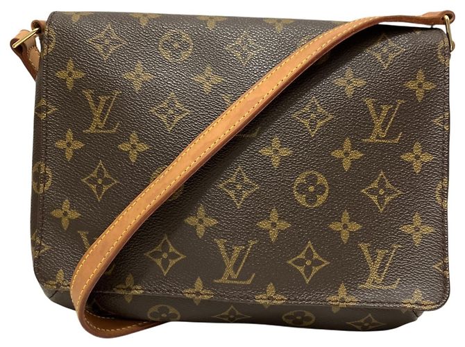 Bolso Musette Tango Short Louis Vuitton Castaño