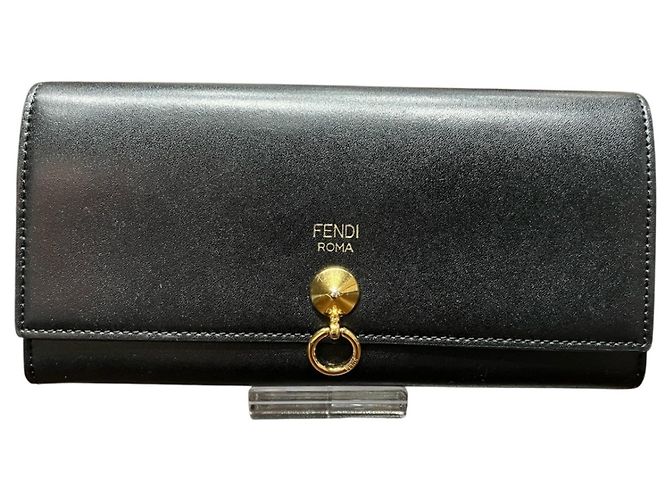 Fendi Continental Bi-fold Wallet Black