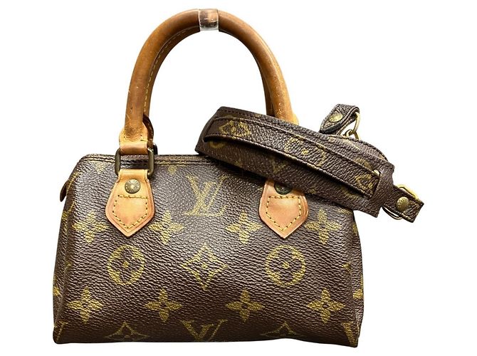 Bolsa de Ombro Louis Vuitton Mini Speedy Marrom