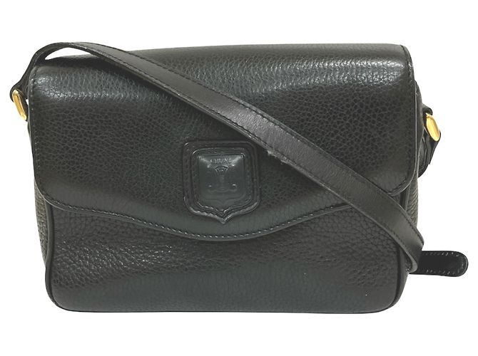 Céline Borsa a tracolla in pelle nera Celine Nero