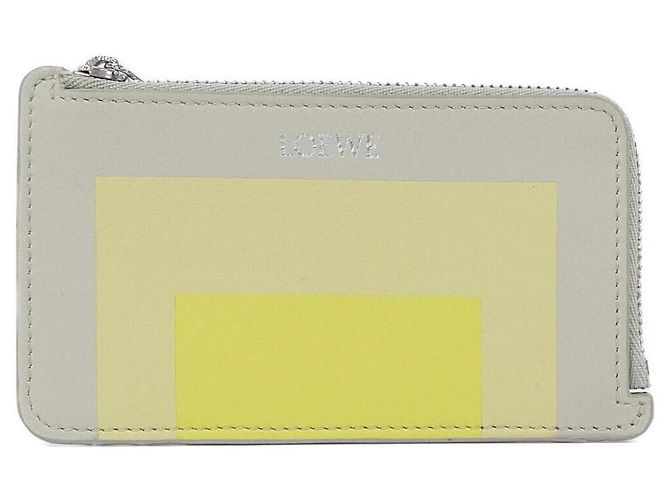 Porta-moedas de couro de bezerro Loewe Marrom Amarelo