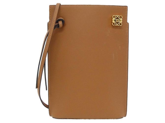 Loewe Dice Pocket Schultertasche Braun