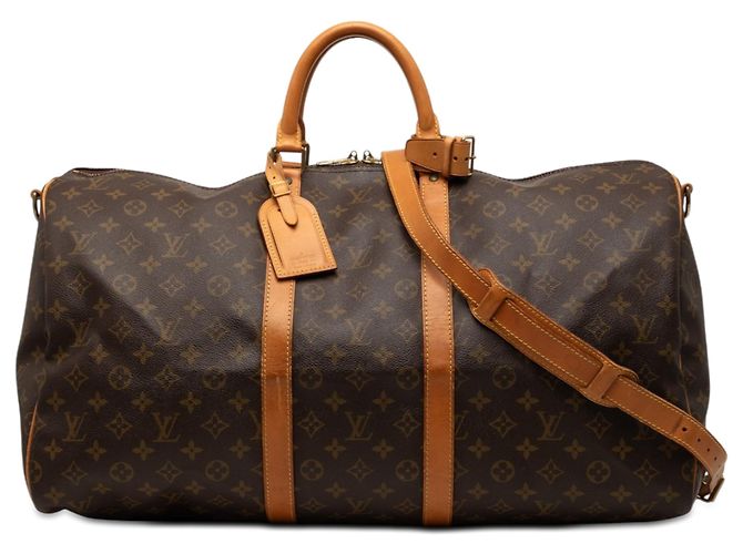 Louis Vuitton Marrom Monogram Keepall Bandouliere 55