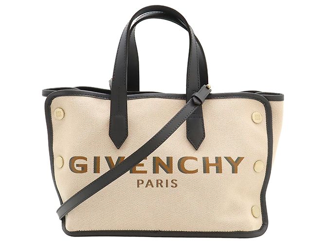 Bolso Givenchy Mini Canvas Bond beige Gris antracita