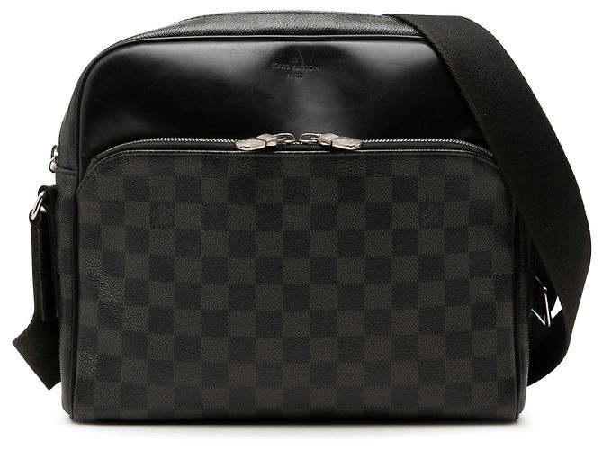 Louis Vuitton Black Damier Graphite Dayton Reporter MM Nero