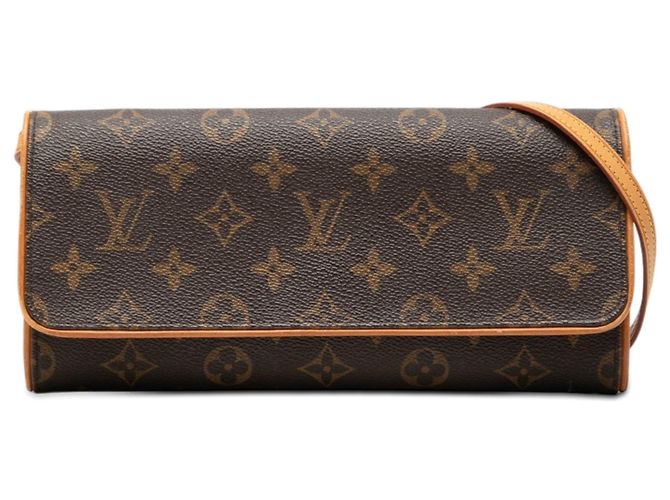 Louis Vuitton Marrom Monogram Pochette Twin GM