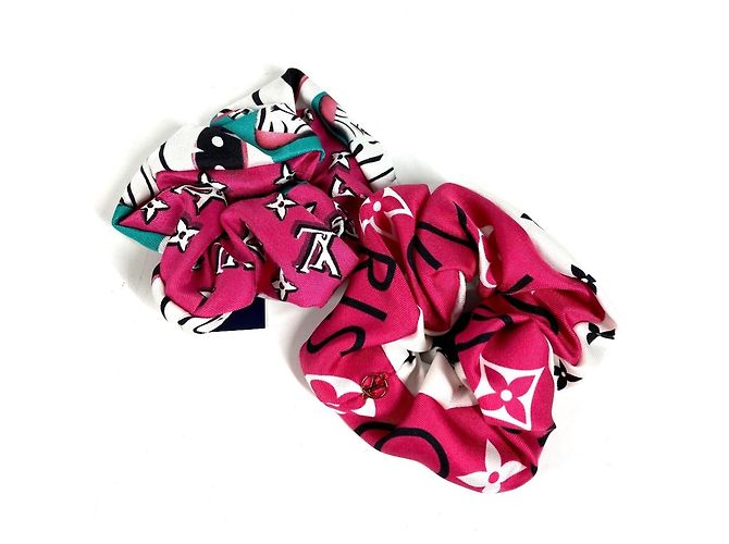 Set di scrunchie in seta multicolore Louis Vuitton