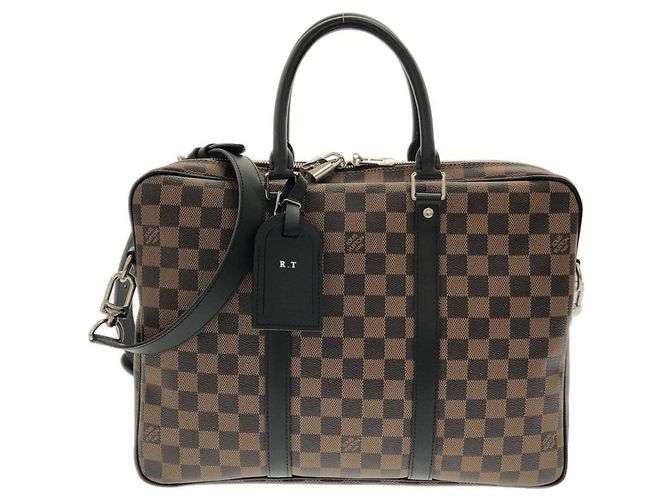 Borsa Louis Vuitton Damier Porte Documents Voyage PM Damier ebene