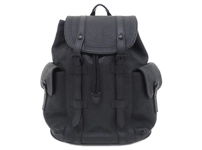 Sac à dos Louis Vuitton Taurillon Monogram Christopher PM Noir