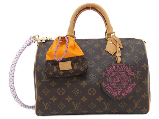 Louis Vuitton Monogram Speedy Soft Boston Tasche Braun Orange