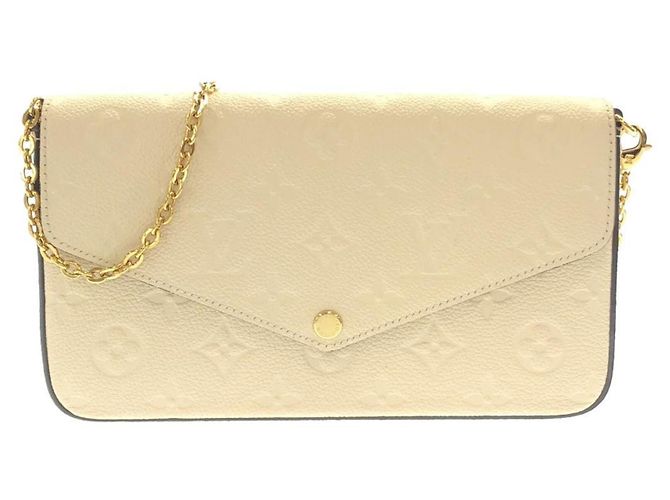 Pochette Félicie Louis Vuitton Monogram Empreinte Pochette Felicie Blanc
