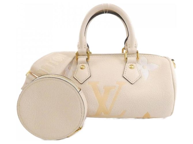 Borsa a tracolla Louis Vuitton Monogram Empreinte Papillon BB D'oro Crudo