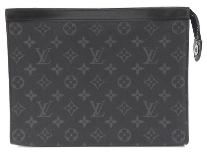 Borsa Louis Vuitton Monogram Eclipse Pochette Voyage MM Nero Monogramma
