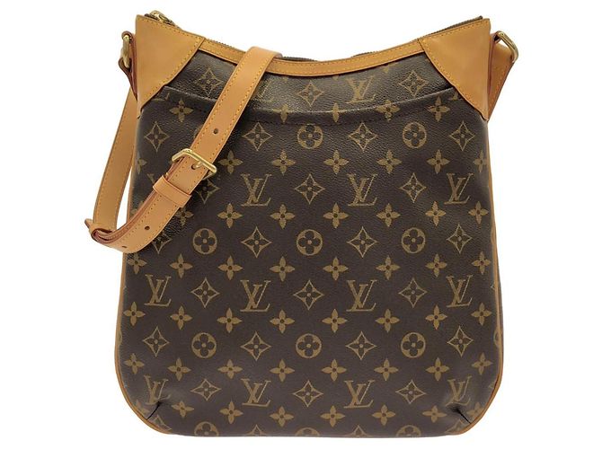 Bolso de hombro Louis Vuitton Monogram Odeon MM Castaño Monograma