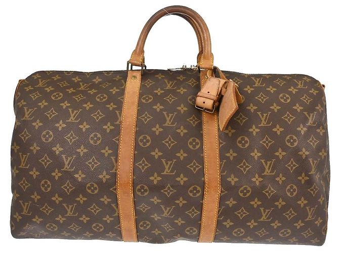 Louis Vuitton Keepall Bandouliere Monogram Canvas 55 Marron