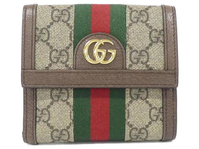 Gucci Ophidia Bi-Fold Wallet Brown Beige