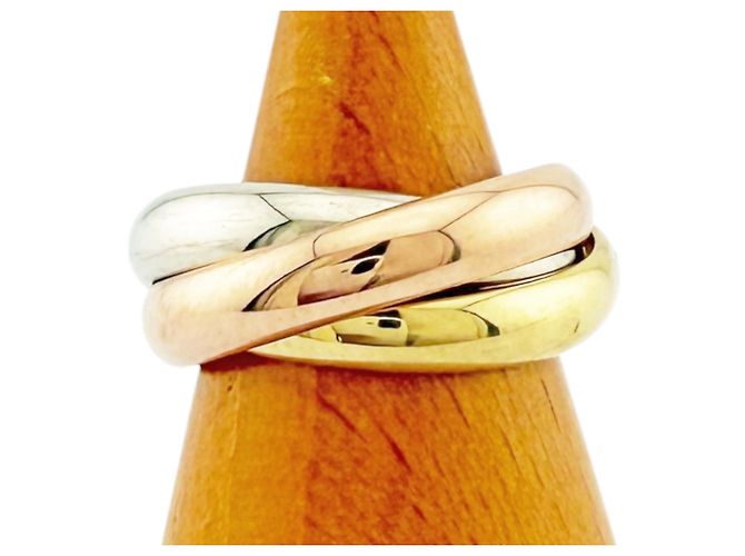 Anillo Trinity de Cartier en Oro de 18K Plata Dorado